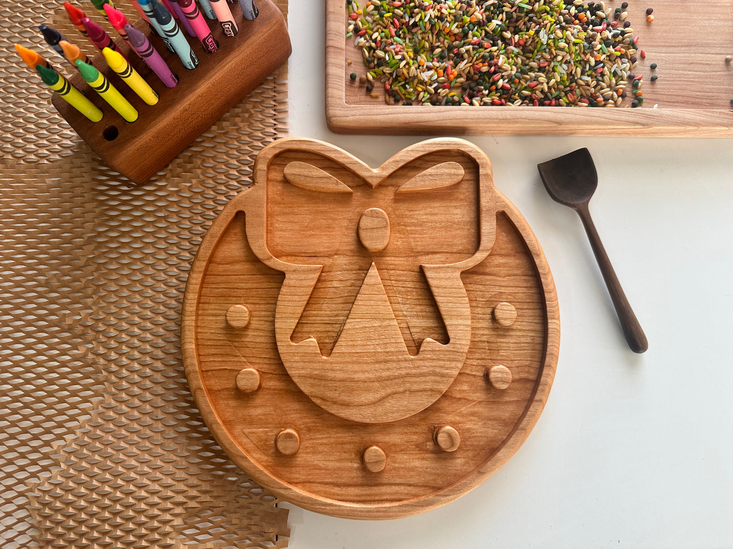 Winter Wreath sensory tray