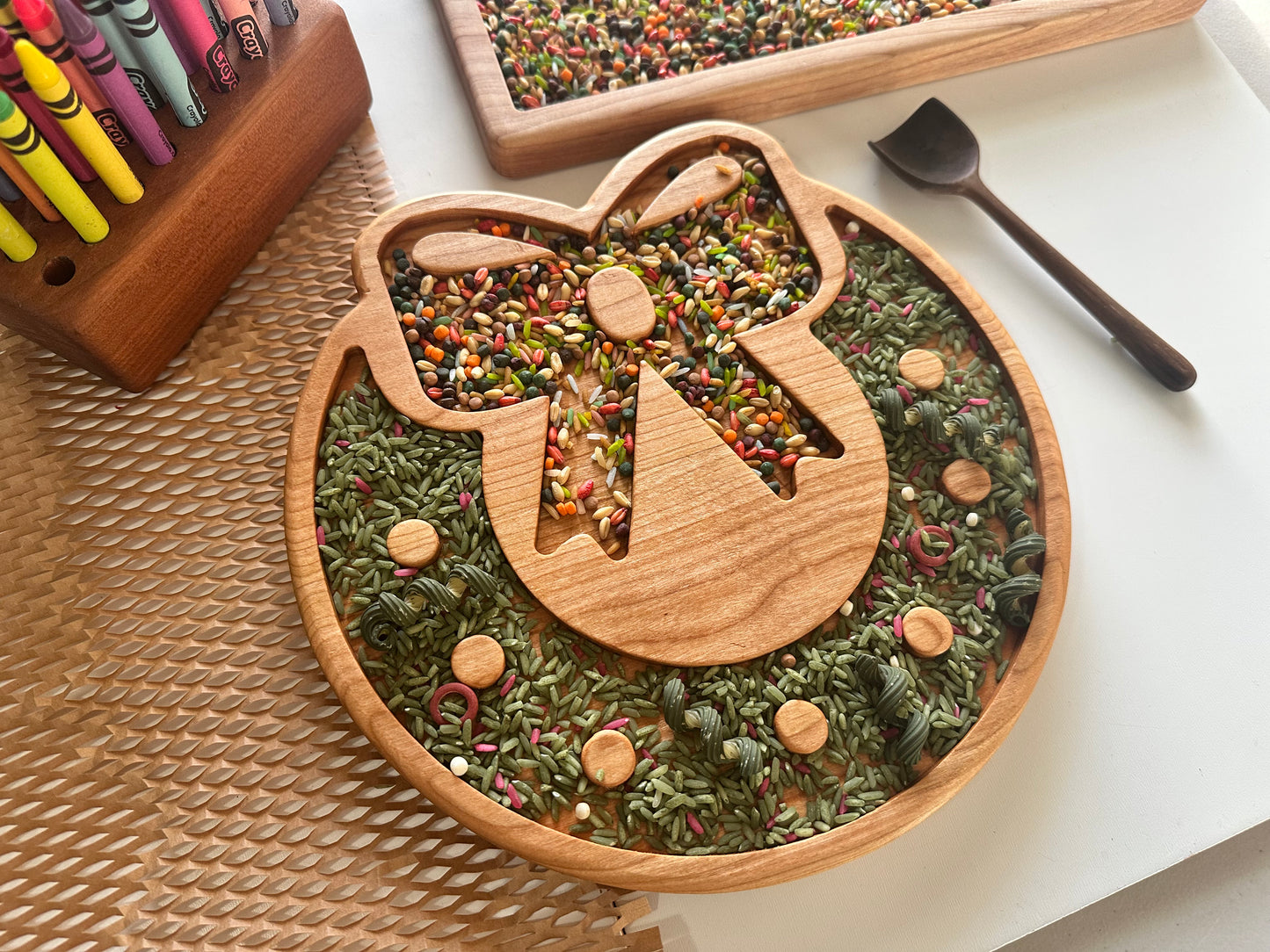 Winter Wreath sensory tray