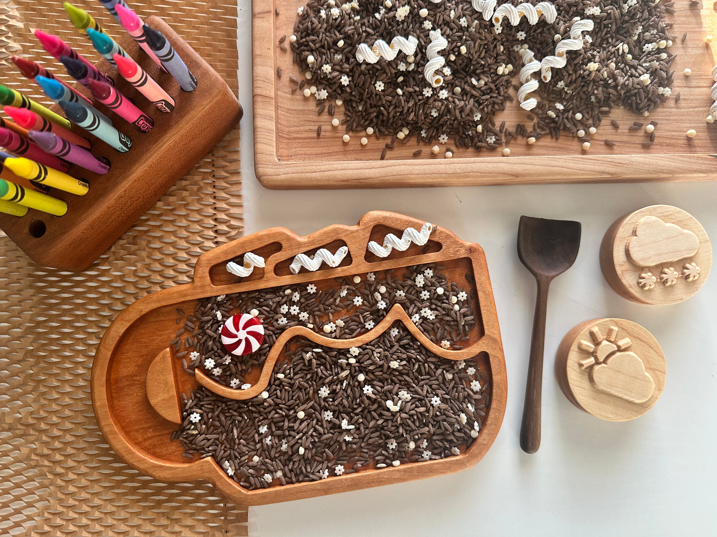 Hot Cocoa Mug sensory tray