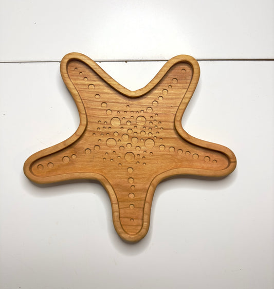 Starfish cherry Wood sensory tray