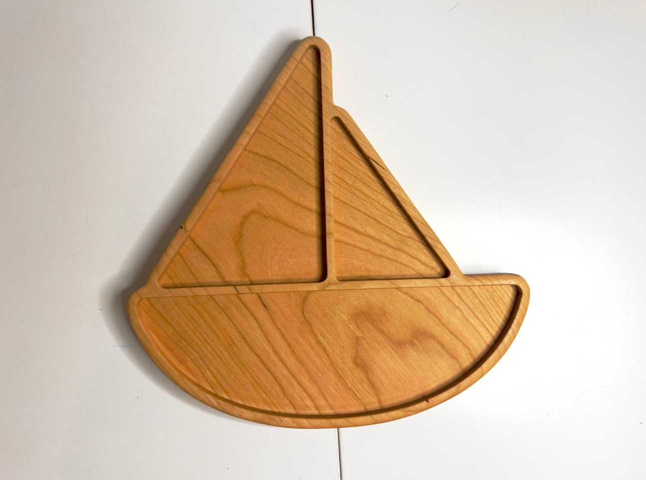 Sailboat cherry Wood sensory tray