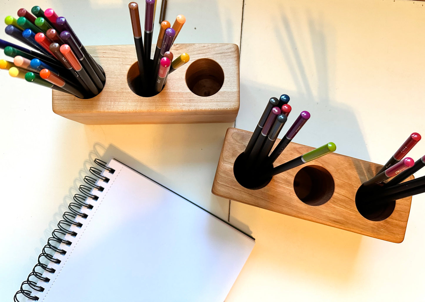 Minimalist Waldorf art supplies holder