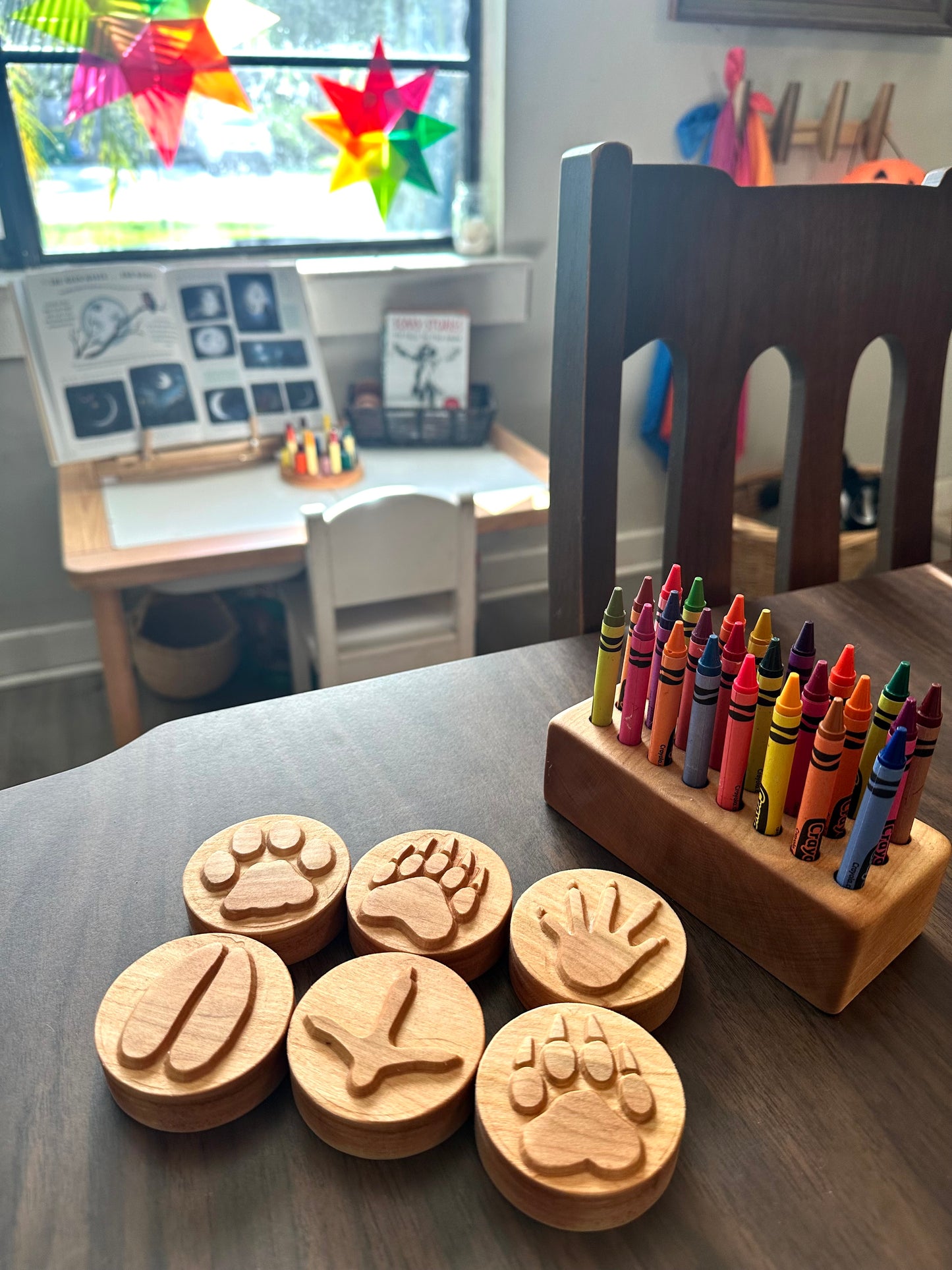 FOREST animal tracks play dough stamp set