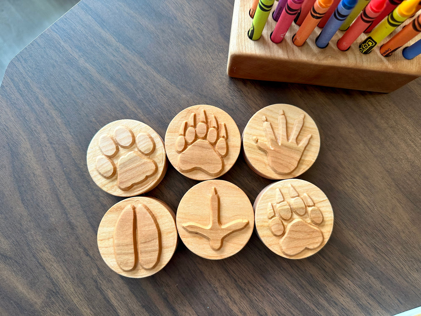 FOREST animal tracks play dough stamp set