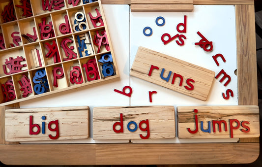 Spelling & Sentence building maple wood tiles