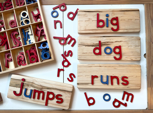 Spelling & Sentence building maple wood tiles