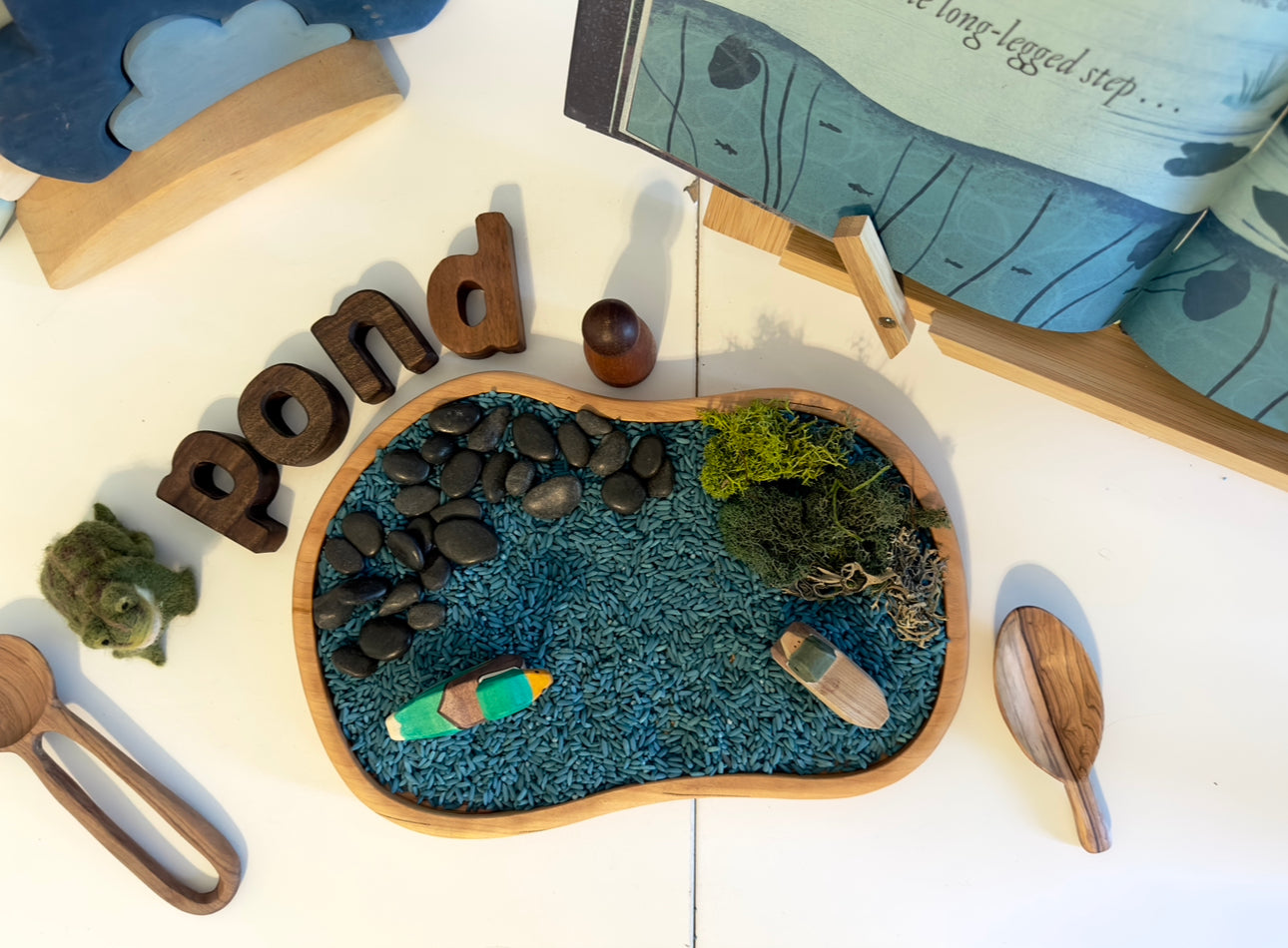 Pond playscape sensory tray