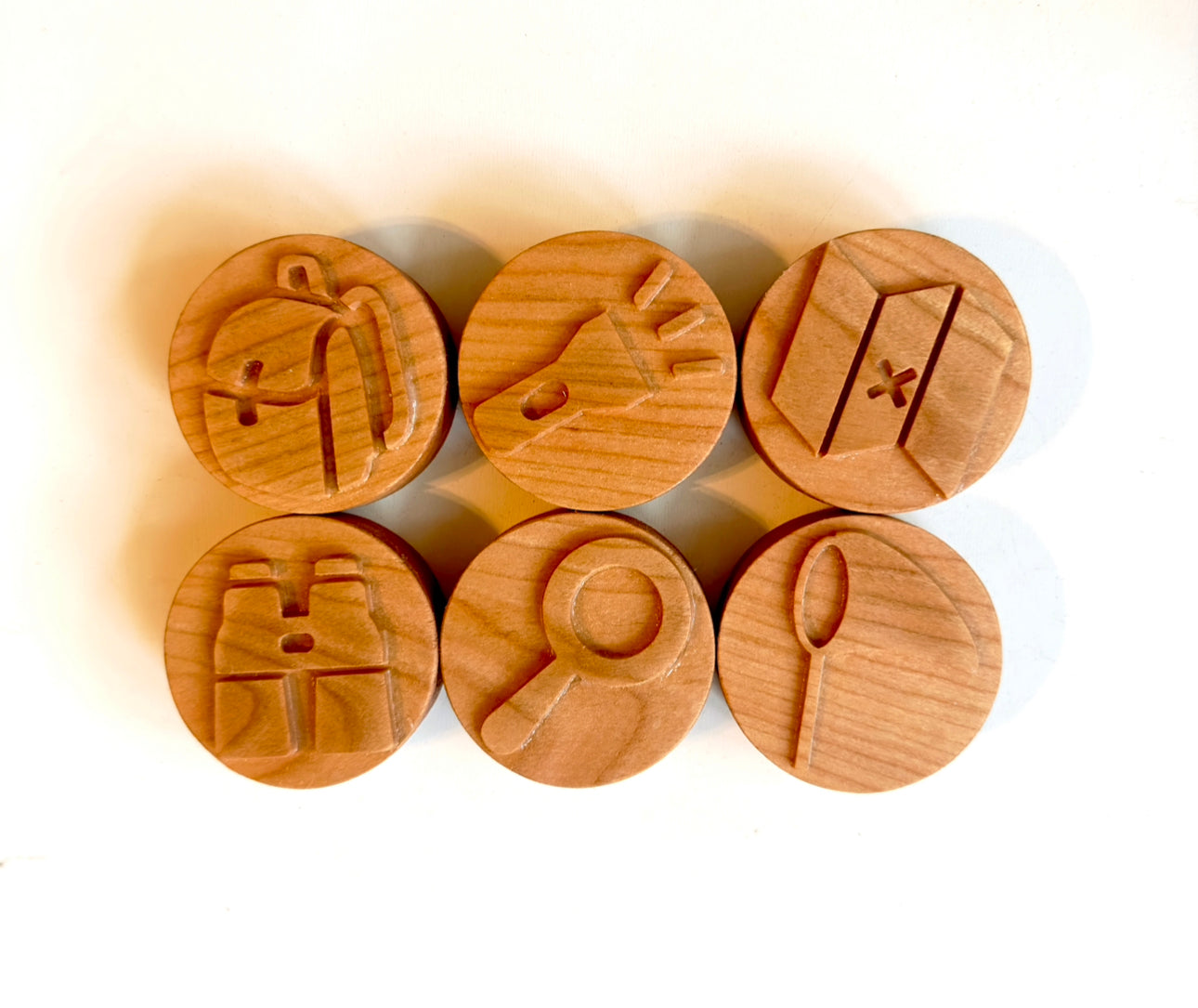 Little explorers cherry wood play dough Stamp Set