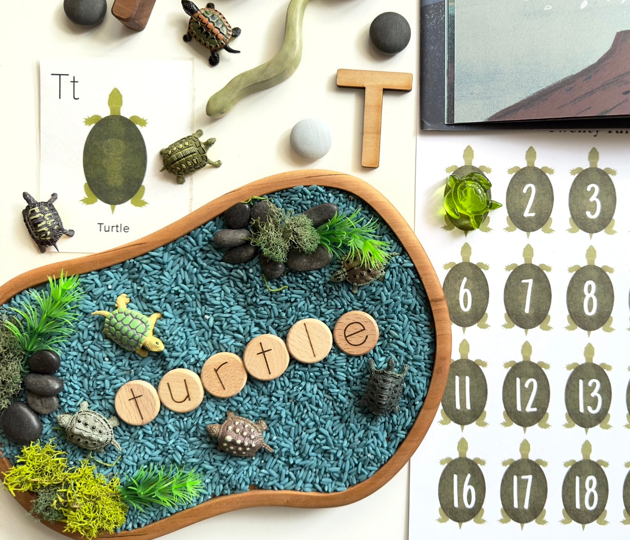 Pond playscape sensory tray