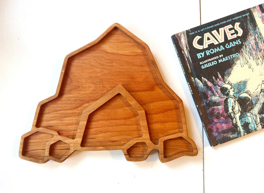 Cave cherry wood sensory tray