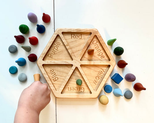 Color sorting activity tray