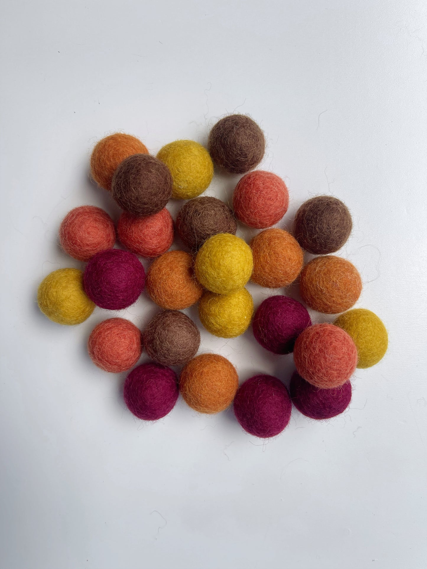 AUTUMN 1” felt balls 25 count