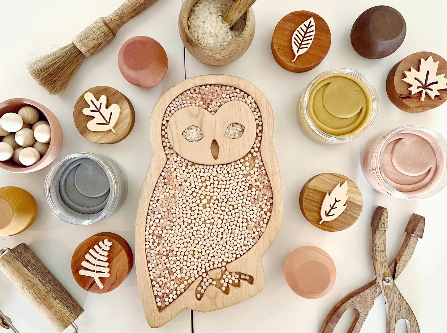 OWL maple wood tinker tray