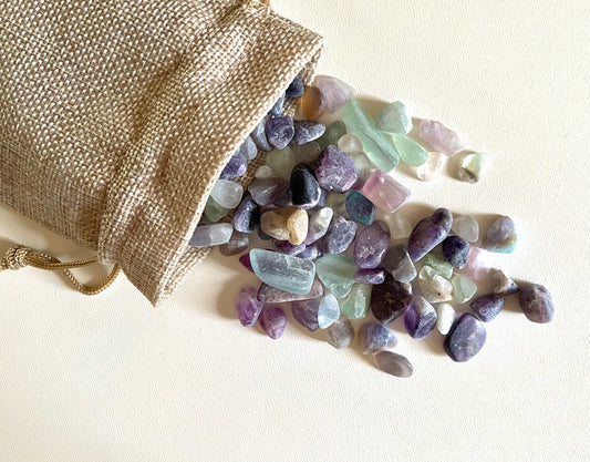 Fluorite gemstone chips sensory filler 5oz