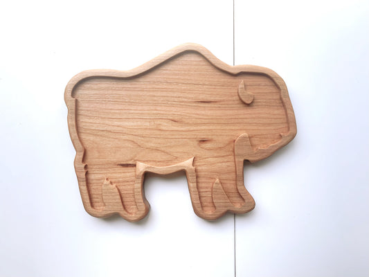 Bison cherry wood sensory tray