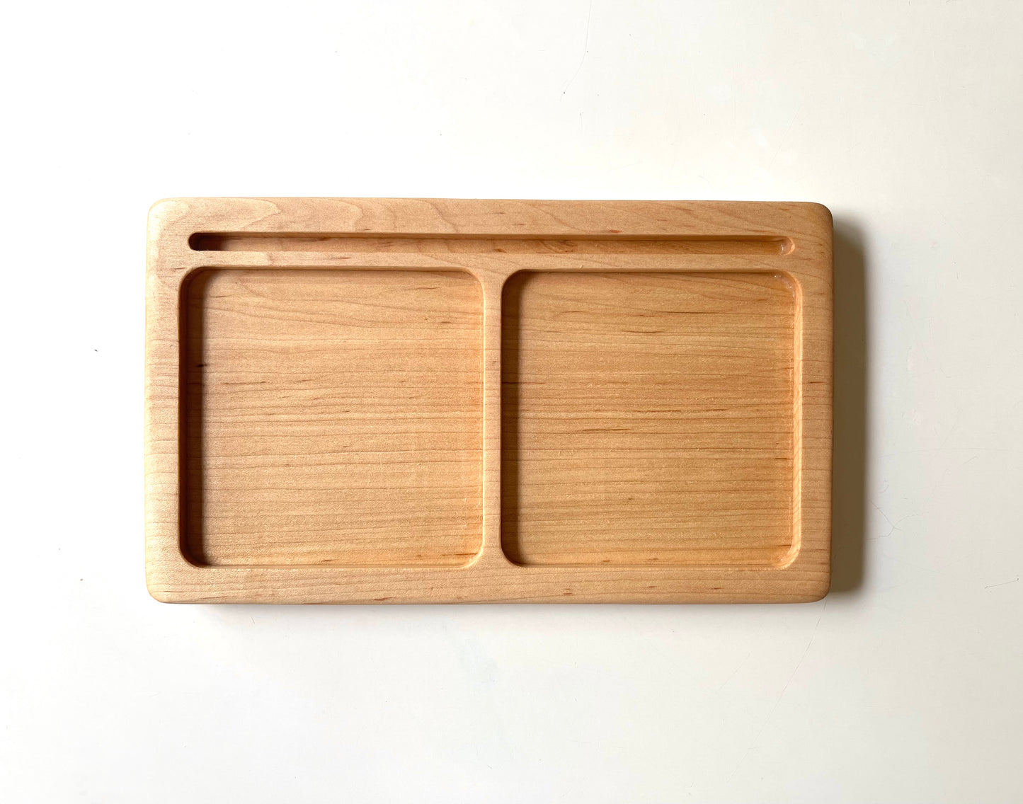 Two part educational activity tray with card slot