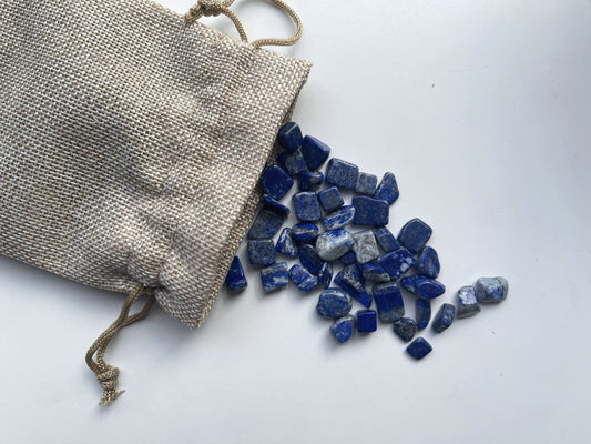 Lapis Lazuli gemstone chips sensory filler 5oz