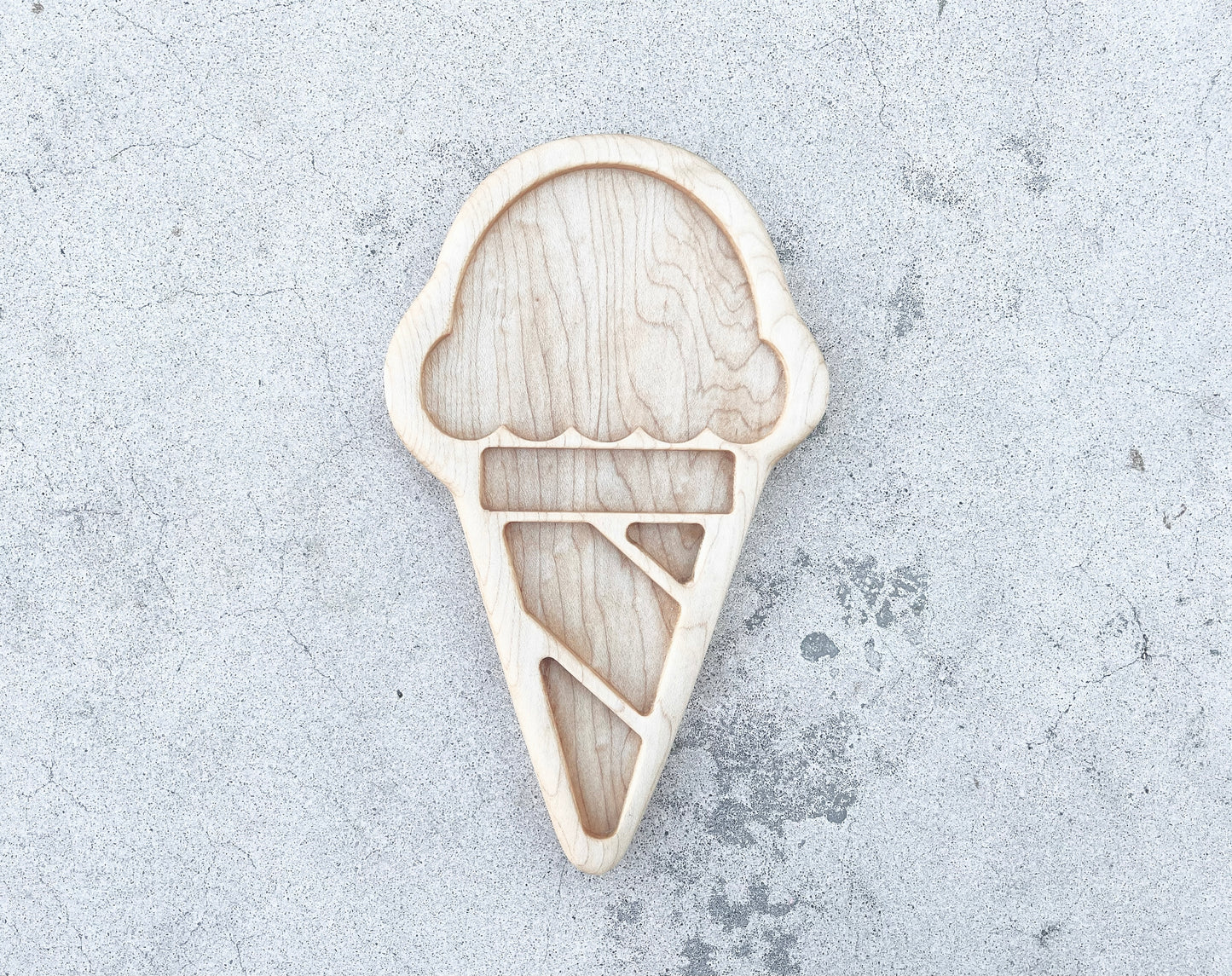 ICE CREAM CONE Maple Wood Tinker Tray