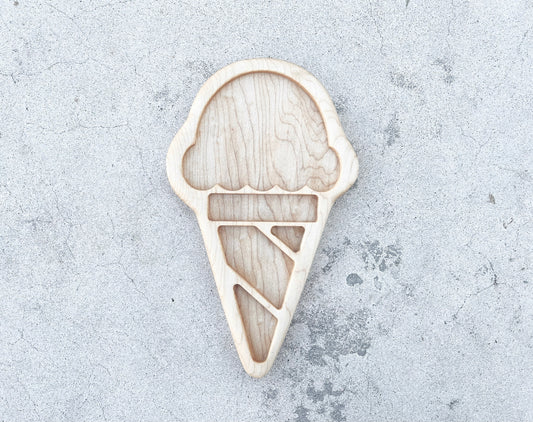 ICE CREAM CONE Maple Wood Tinker Tray