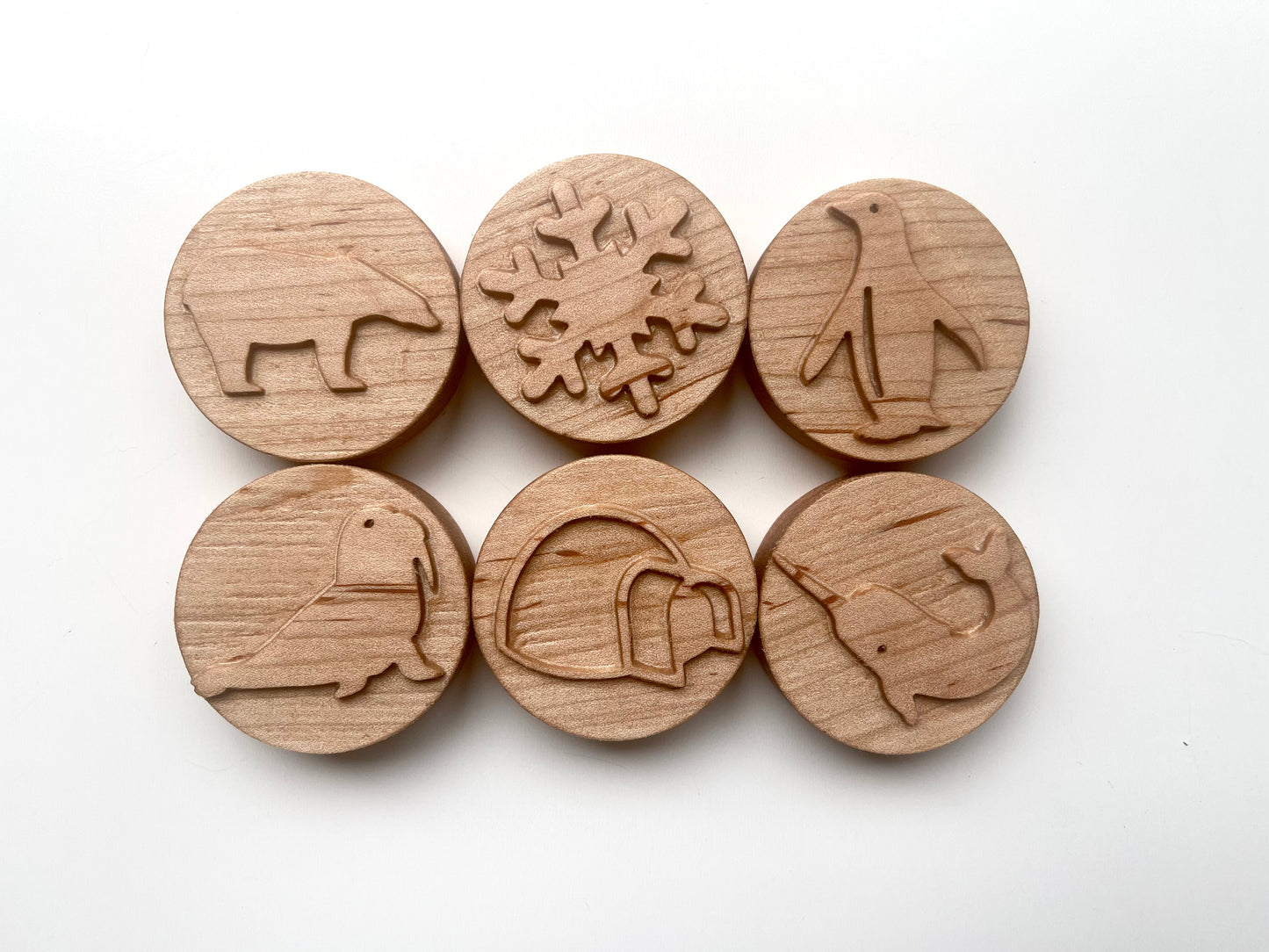 Arctic play dough stamps