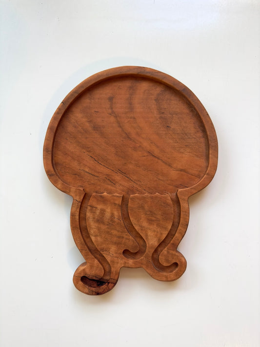 Jellyfish cherry wood sensory tray