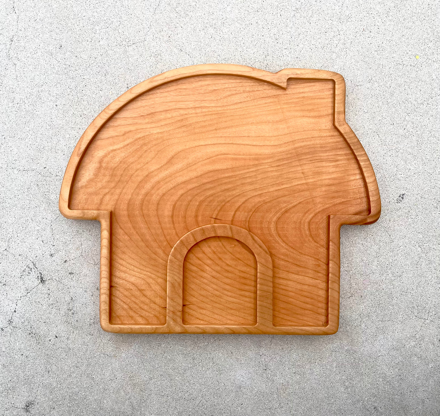 MUSHROOM HOUSE cherry wood sensory tinker tray