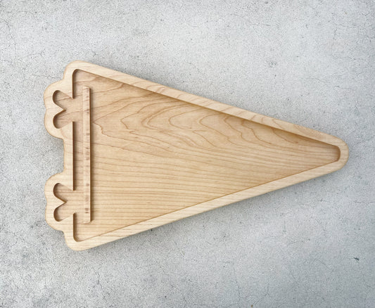 Pennant maple wood sensory message tray