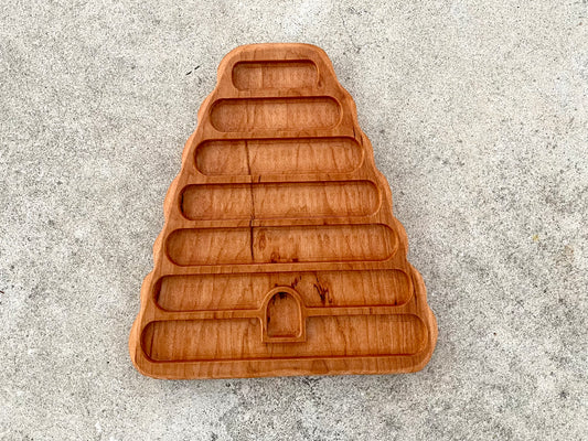 BEEHIVE Cherry Wood Tinker sorting tray