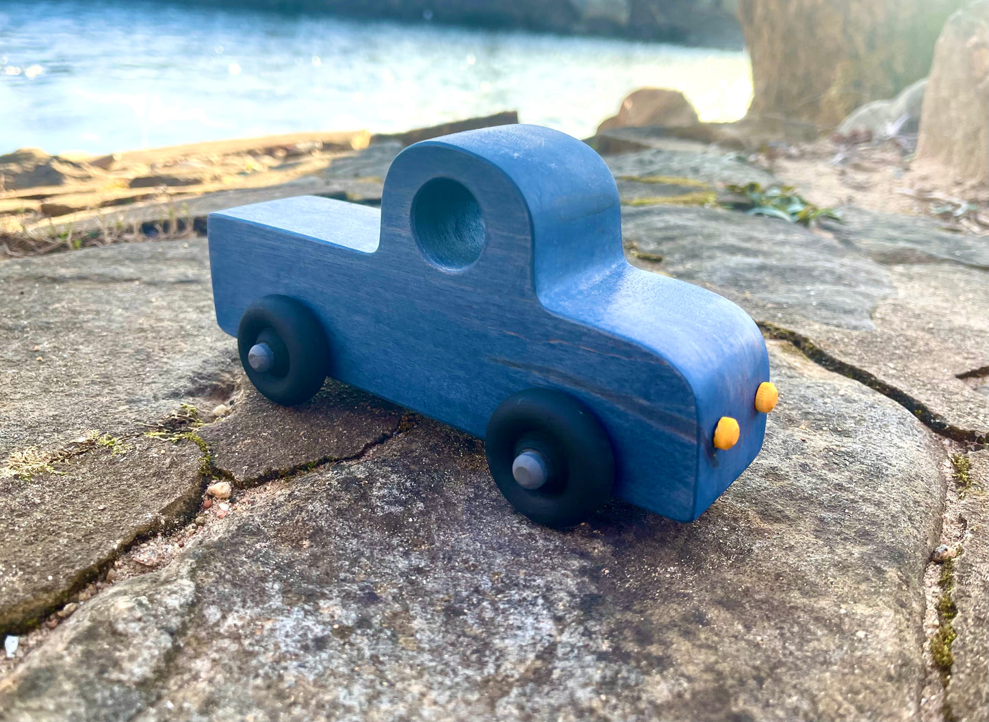 The LITTLE BLUE TRUCK jumbo maple wood rolling toy