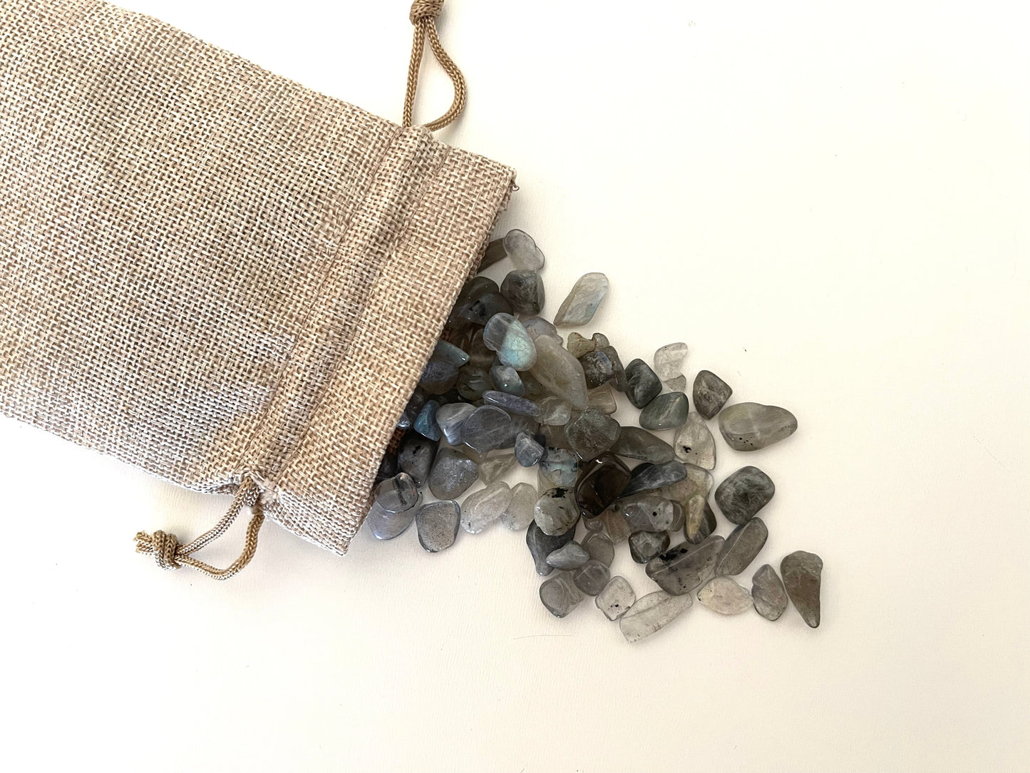 Moonstone gemstone chips sensory filler 5oz