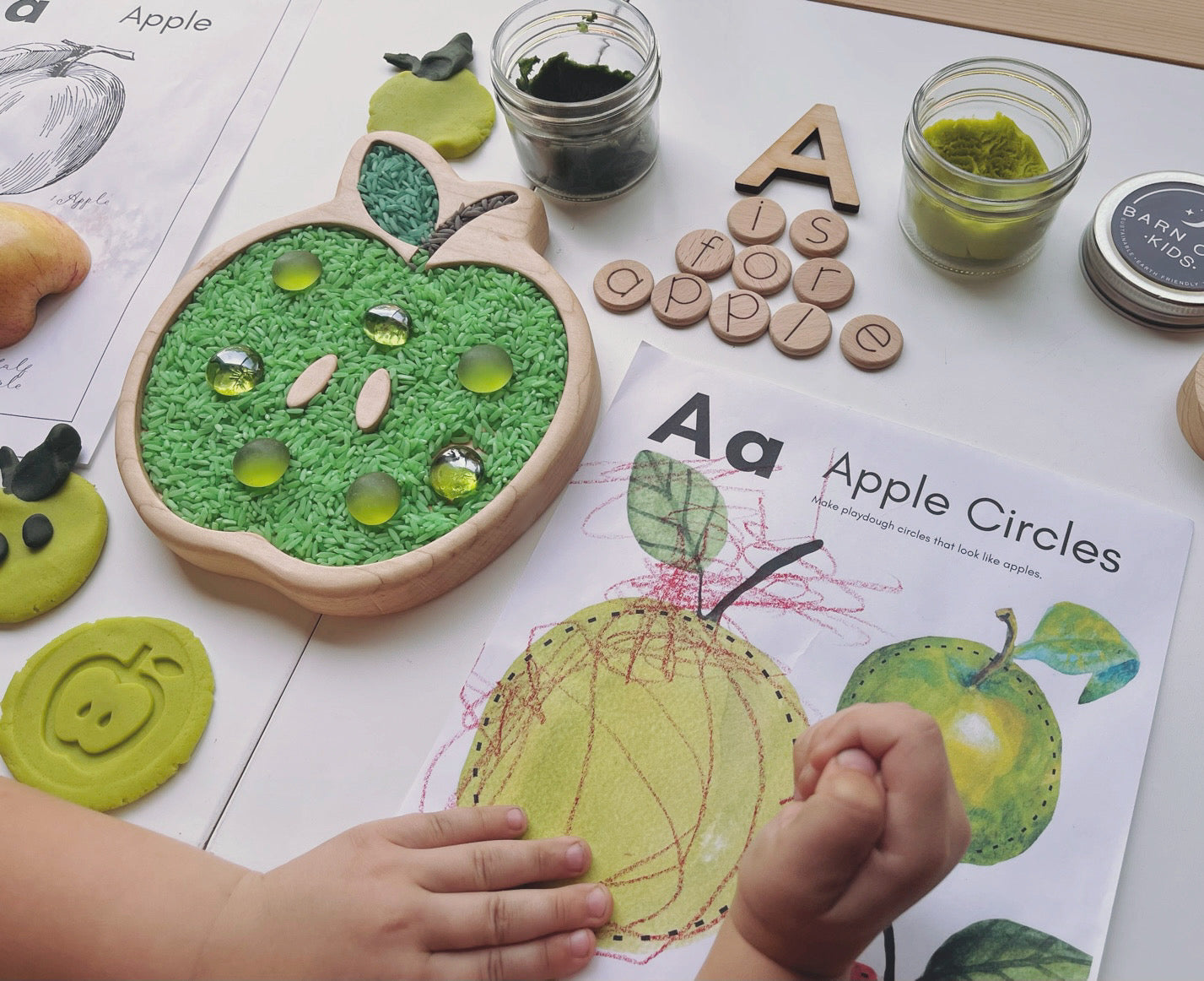 APPLE maple wood Sensory tray