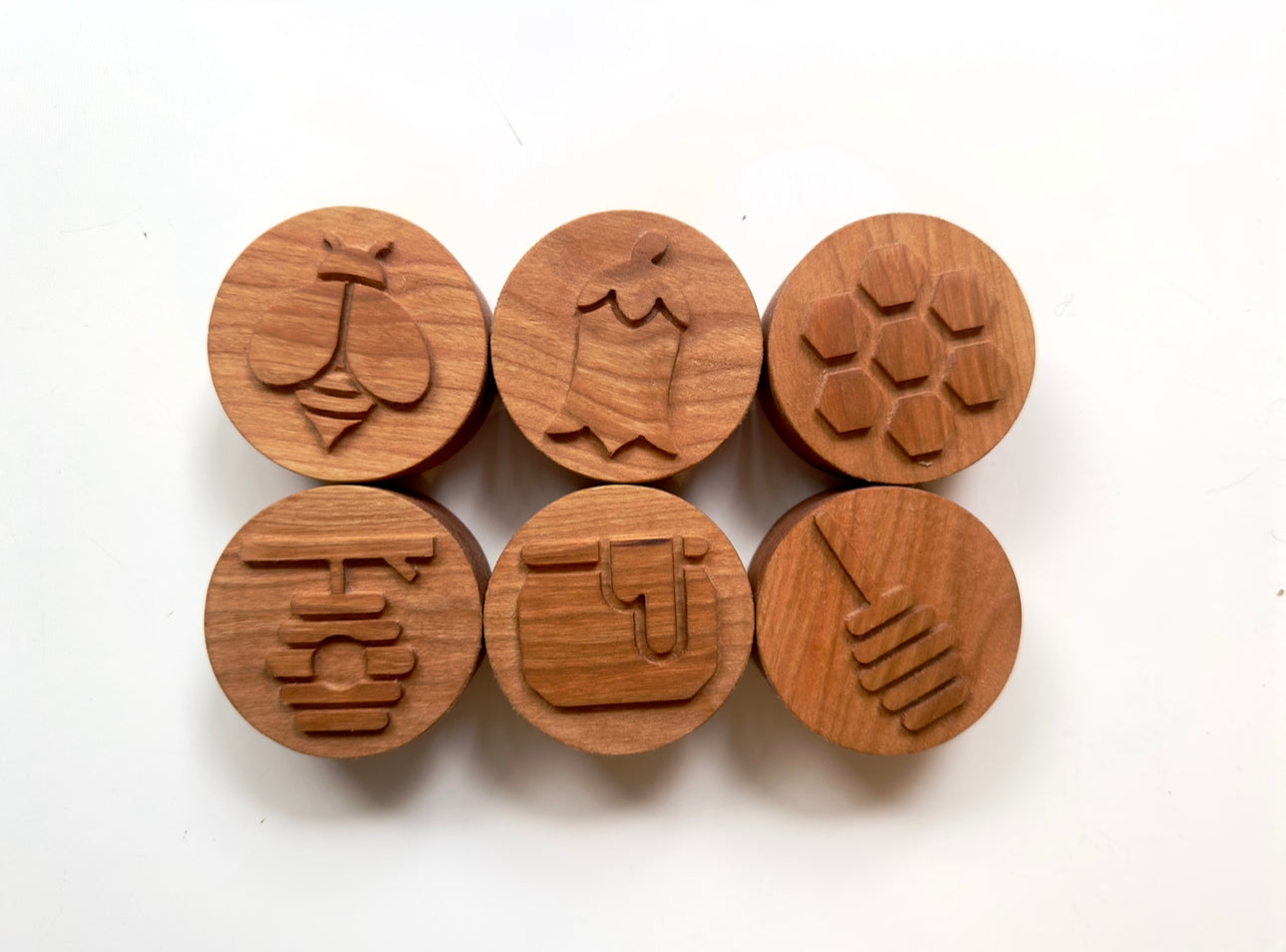 BEE LIFE cherry wood playdough Stamp Set