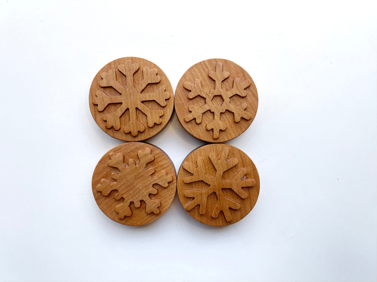 Snowflakes play dough stamp set