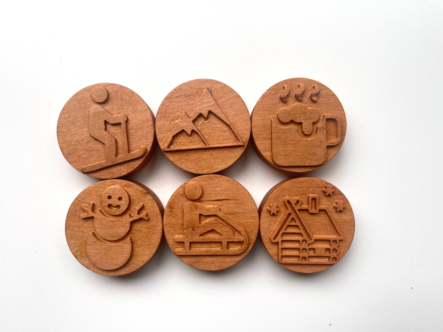 Snow day play dough stamps