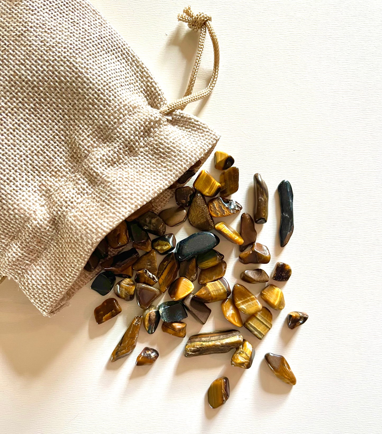 Tigers eye gemstone chips sensory filler 5oz