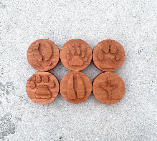 Mountain animal tracks play dough stamp set