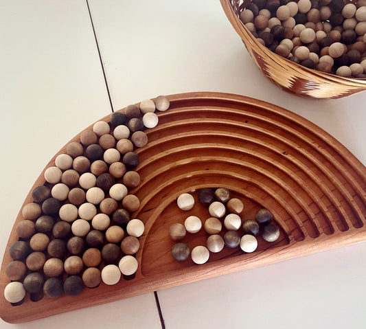 50 tri-color wooden counting balls