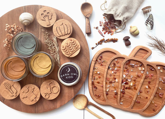 Heirloom Pumpkin cherry wood tray