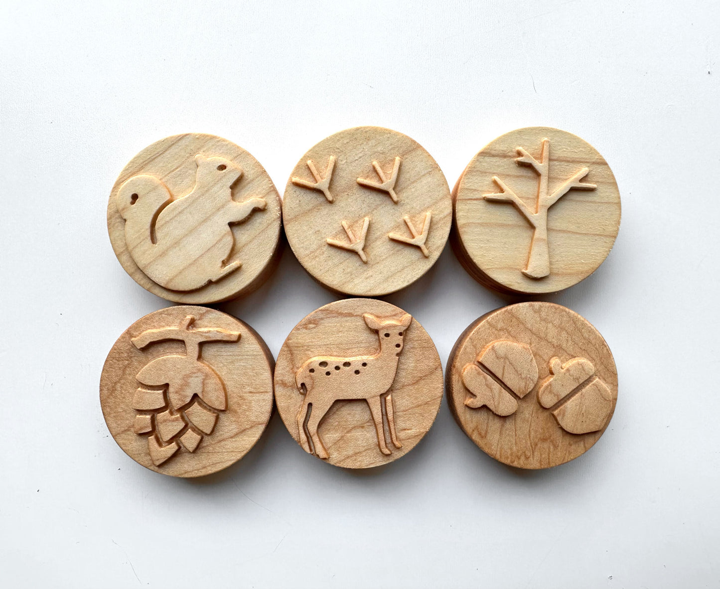 Winter walk nature play dough stamps