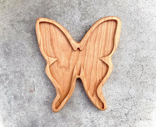 LUNA MOTH cherry wood sensory tray