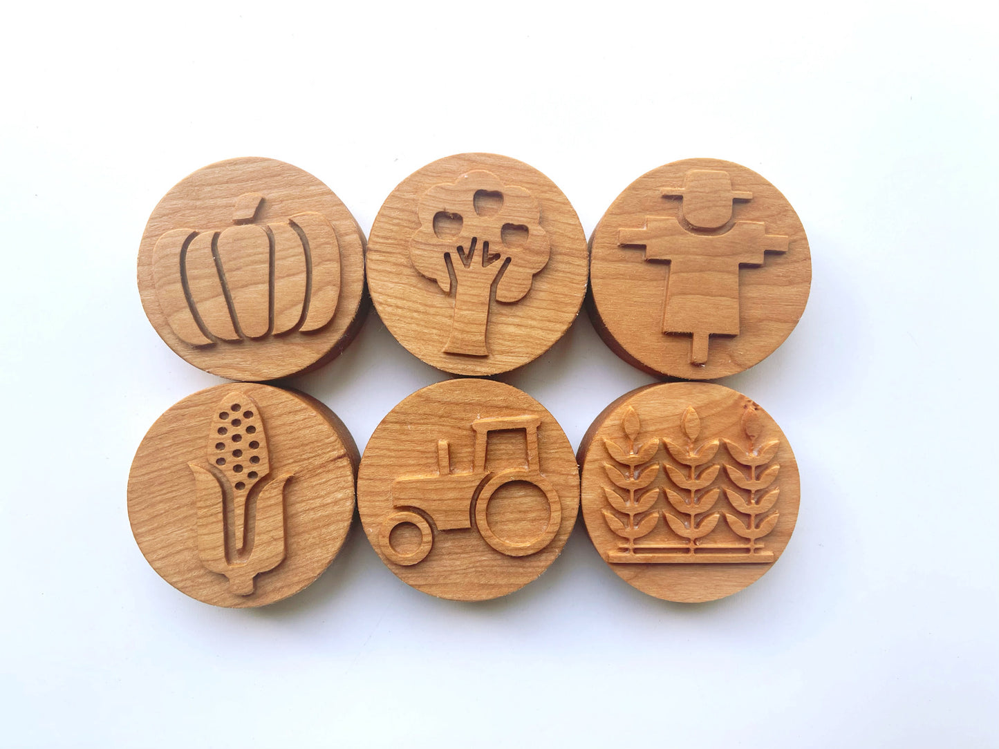 Harvest play dough stamps