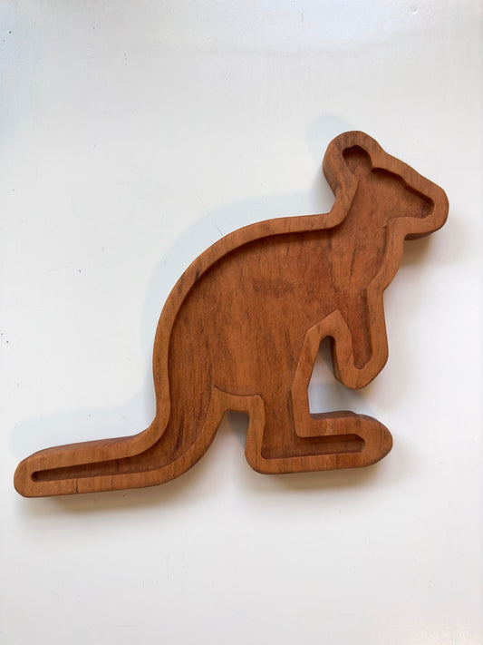 Kangaroo cherry wood sensory tray