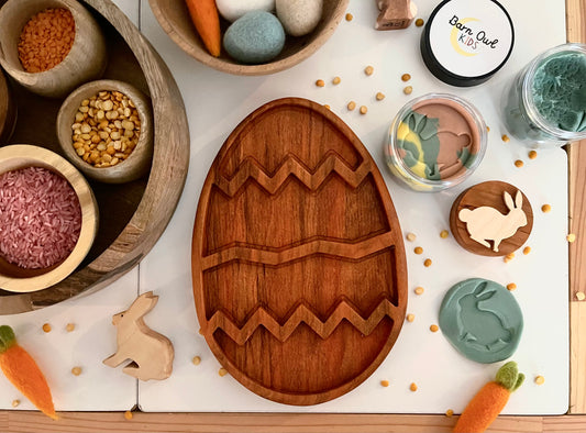 EASTER EGG cherry wood Tinker TRAY sorting board