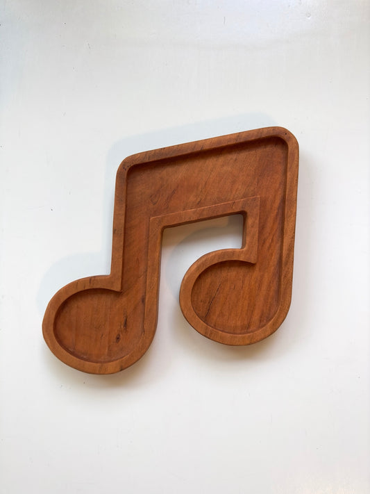 Music note cherry wood sensory tray