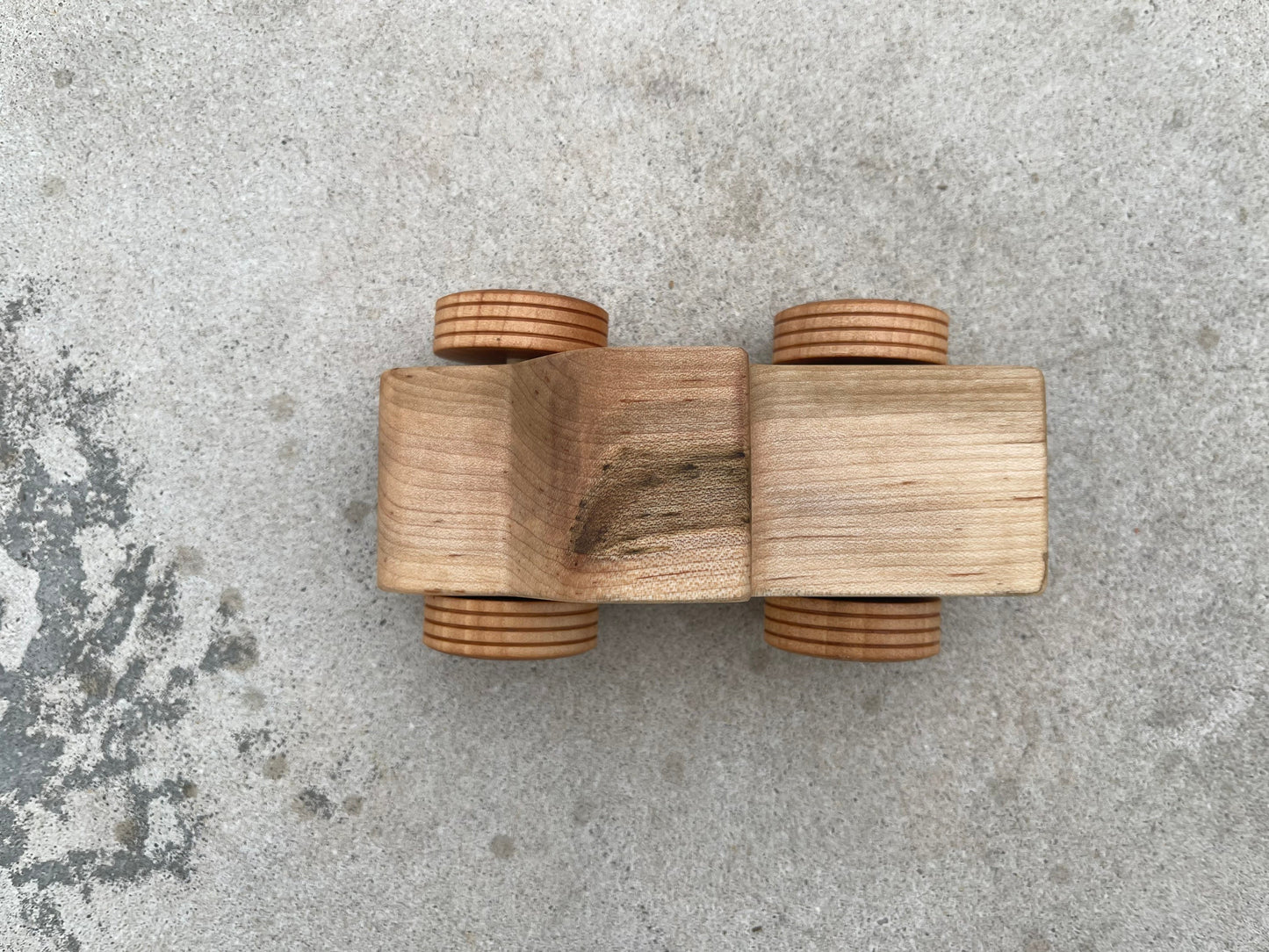 Handcrafted maple wood rolling toy TRUCK