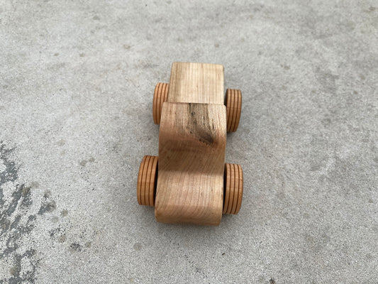 Handcrafted maple wood rolling toy TRUCK