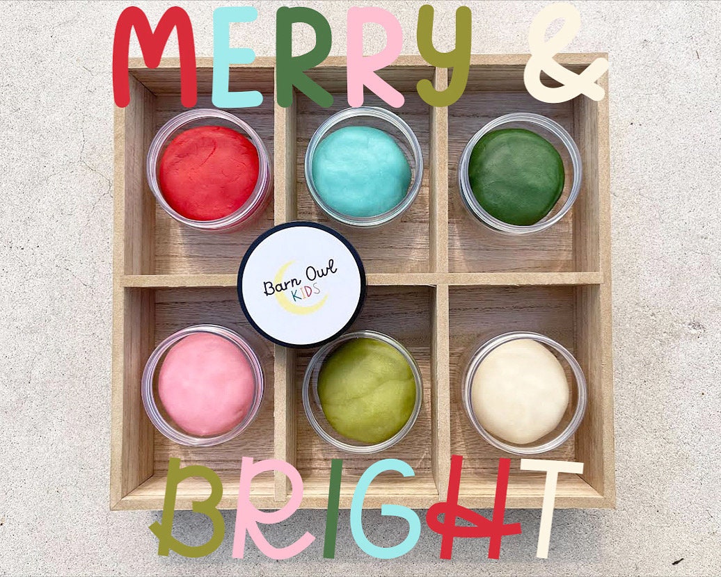 MERRY & BRIGHT Play Dough scented CHRISTMAS Set